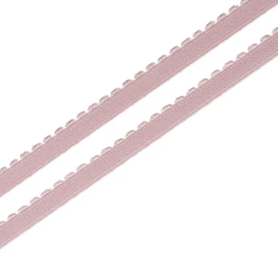 Резинка отделочная пыльно-розовая 10 мм (цв. 019), 641/10
