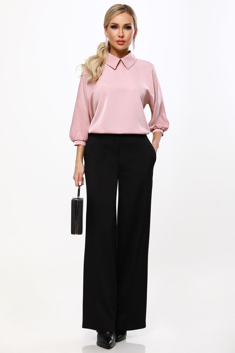 Блузка розовая с цельнокроеным рукавом DStrend (Акция)