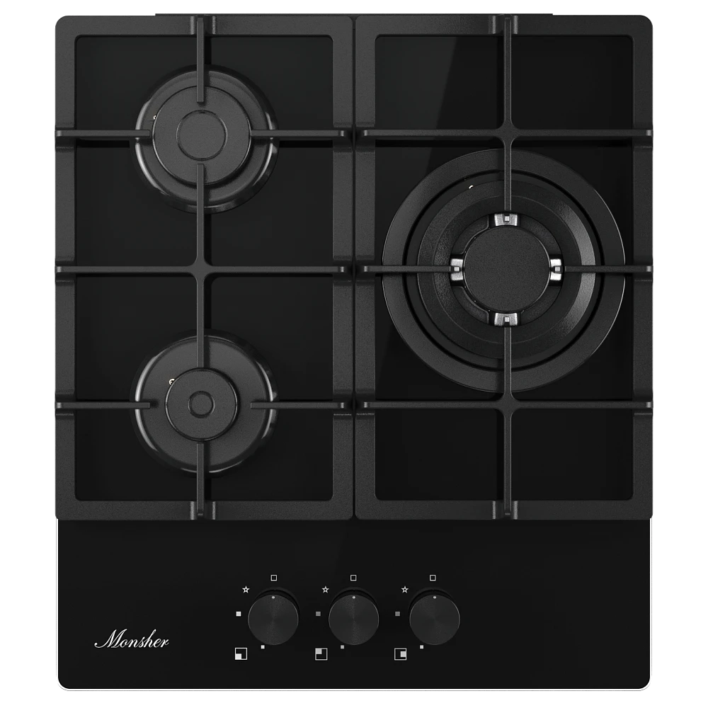 Встраиваемая газовая варочная панель Monsher MGG 43 Noir
