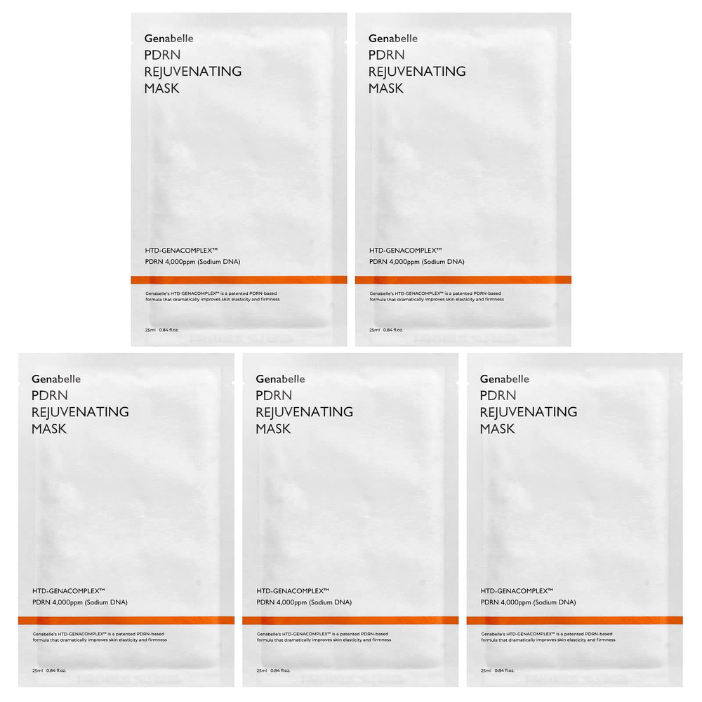 Genabelle, Омолаживающая косметическая маска PDRN, 5 шт., По 25 мл (0,84 жидк. Унции)
