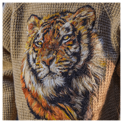 Шерстяной свитер «Сибирский душегрей» тигр