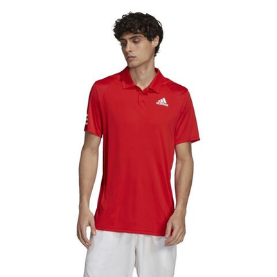 Мужское теннисное поло Adidas Club 3STR Polo - red/white