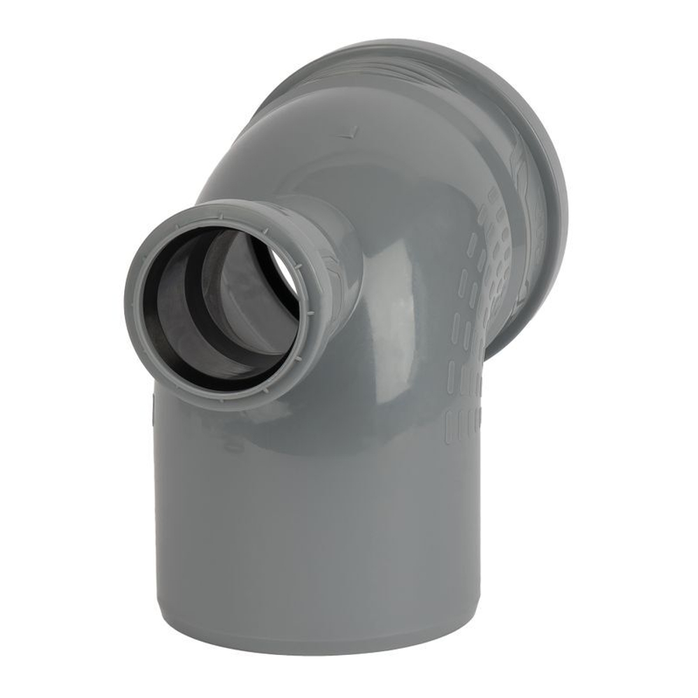 Отвод канализационный с фронтальным выходом тыл RTP 110х50 мм 90°