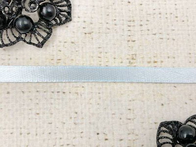 Лента атласная, ш. 0,5 см, бледно-голубой