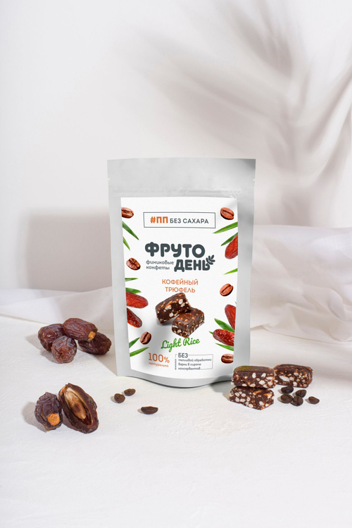 Финиковые конфеты без сахара / Кофейный трюфель / 150 г / ТМ Фрутодень