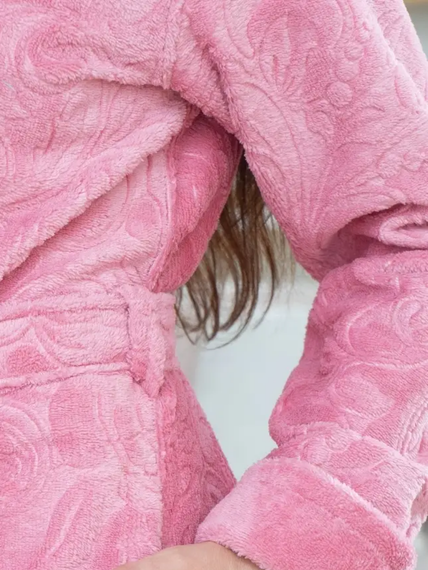 Халат женский без капюшона EMILY Розовый