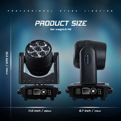 Вращающаяся голова Led Wash Bee eye 7*40W, Big Dipper