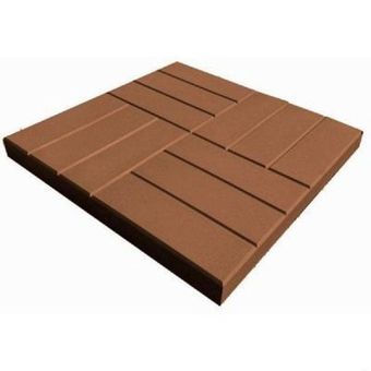 Тротуарная плитка 12 кирпичей 500х500х50 коричневая