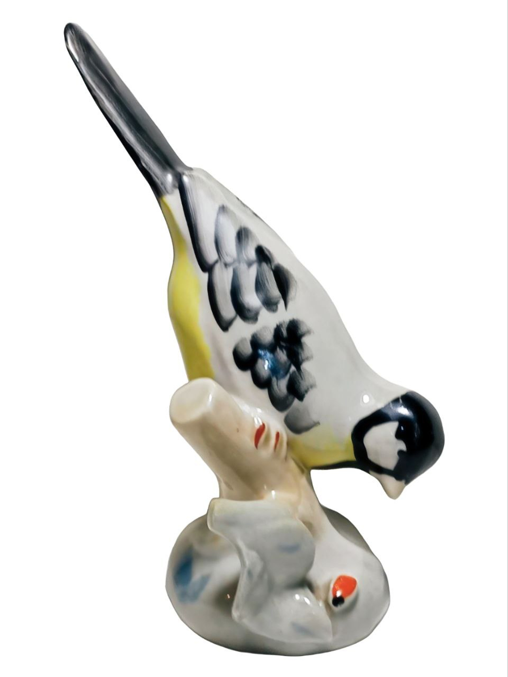 Статуэтка (миниатюра) "Синичка с божьей коровкой" Городница