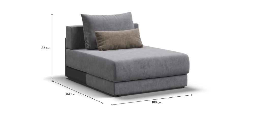 Ричмонд Модуль оттоманка Велюр Роял агат