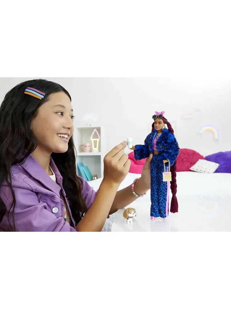 Кукла Барби Экстра в синем спортивном костюме HHN09