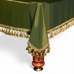 Покрывало на бильярдный стол Монако, 10 футов, шёлк-хамелеон с античными кистями, олива