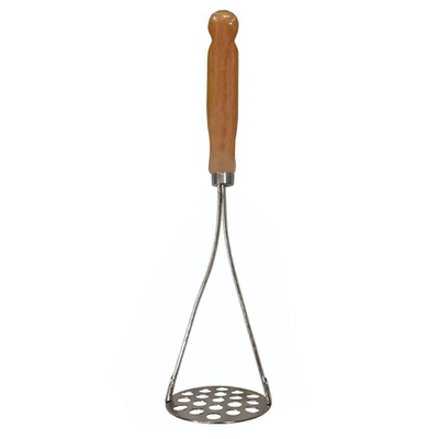 Картофелемялка с деревянной ручкой лакированная