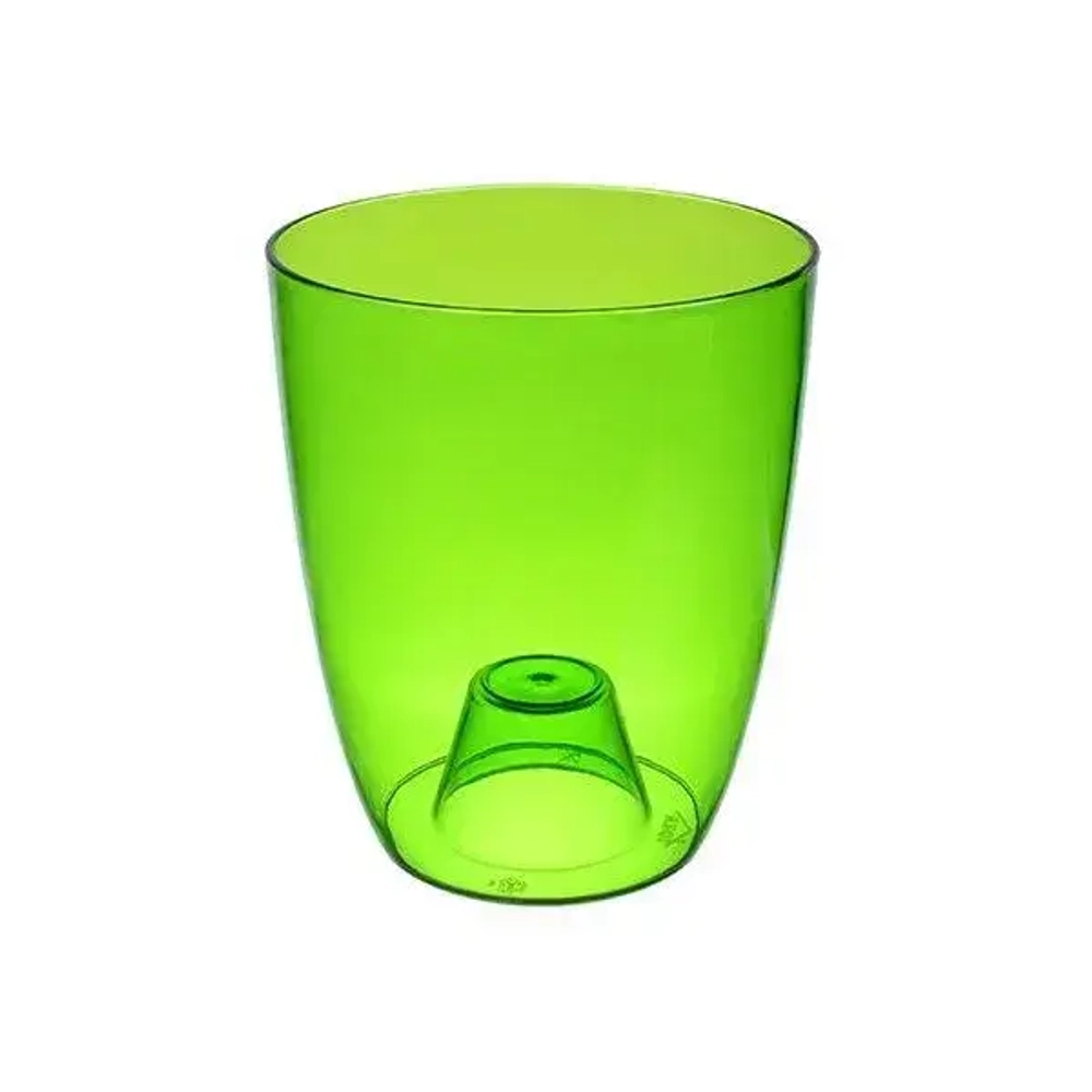 Кашпо ОРХИДЕЯ D160мм Зеленый прозрачный 0,16,15х0,15м (комплект 10 шт)