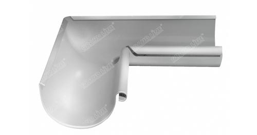 Угол желоба внутренний Optima, 90 гр,125мм RAL 9003 (белый) металл