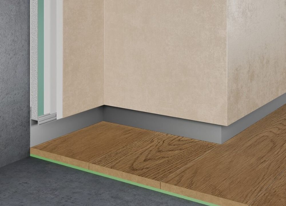 Теневой плинтус скрытого монтажа Pro Design 380 анодированный, 2700x17,5x52 мм