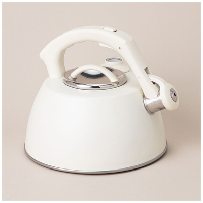 Чайник 3л нерж со свистком, серия Тюдор", индукция, белый