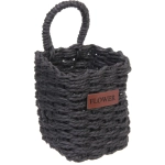 Корзинки интерьерные для хранения 3шт в наборе с петелькой «ЭЛЛОРИЯ», цвет черный, 12*11/15*14/16*17см (лейбл)