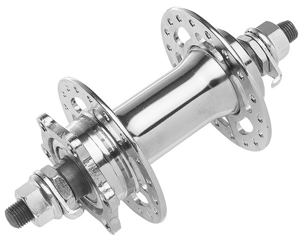 Втулка передняя AE-806FD 36H 3/8"х100х140мм под диск на 6 болтов, гайки сталь серебр.