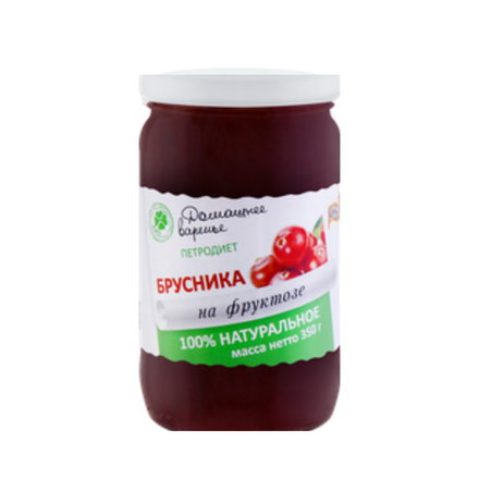 Варенье Брусника на фруктозе Петродиет 350 гр