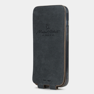 Чехол для iPhone 14 Pro из кожи сафьяно, бежевого цвета