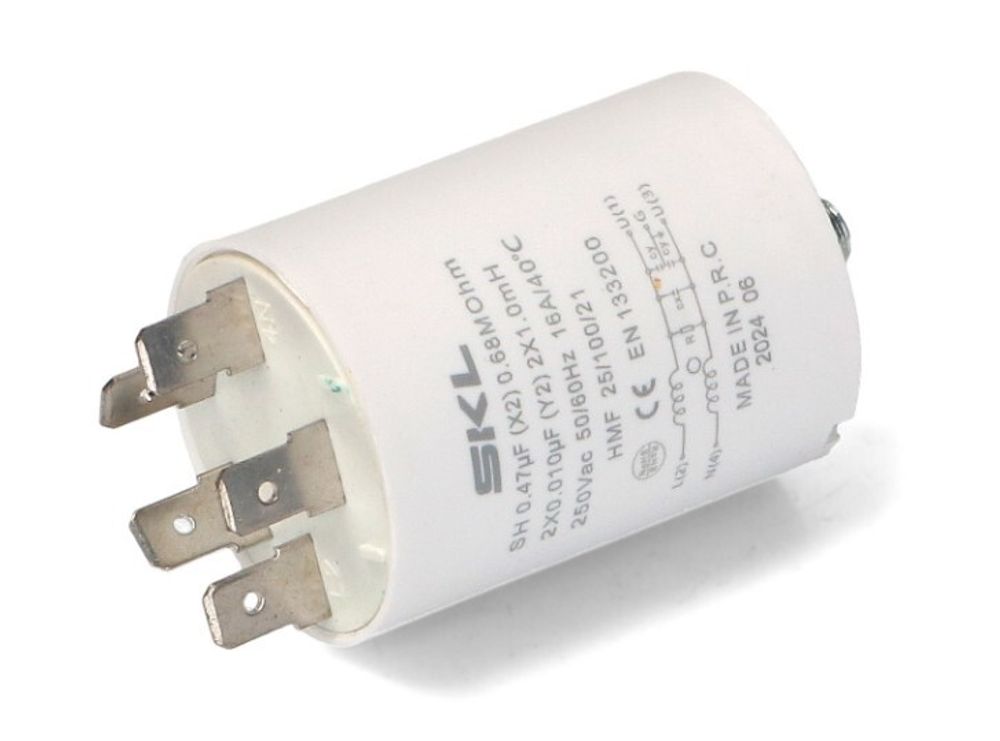 Сетевой фильтр 0,47 мКф для стиральной машины Whirlpool (Вирпул) 481912118143, FLCB993561F