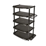 Полка для обуви 2 пары в ярусе (черный)