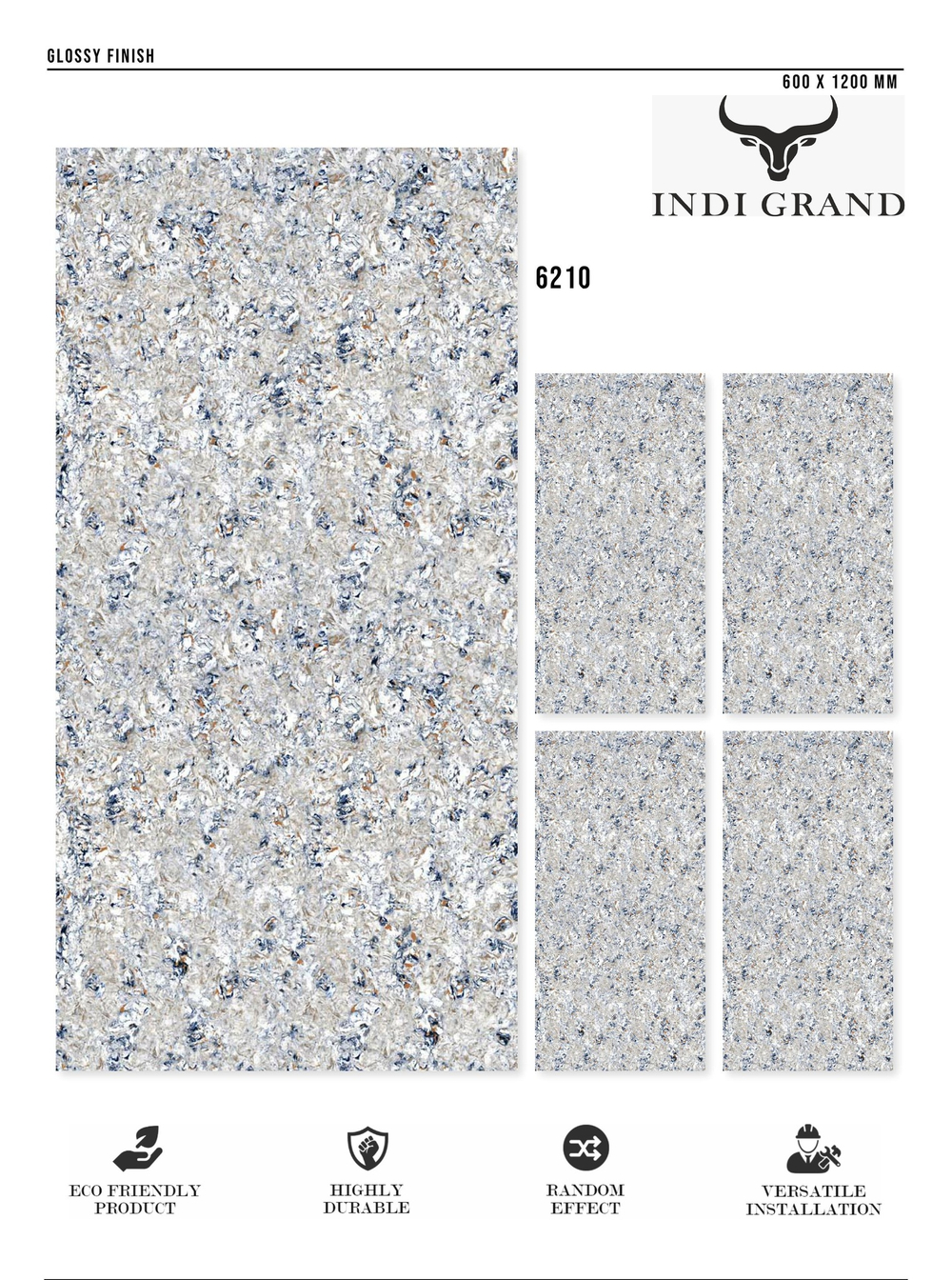 Керамогранит glossy №3 60х120, 6210