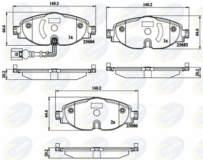 COMLINE - CBP12158-CML - Brake Pad Set, disc brake