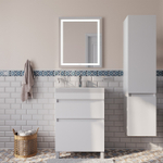 Тумба с умывальником напольная с ящиками IDDIS Zodiac, белая, 60 см, ZOD6CBFi95K