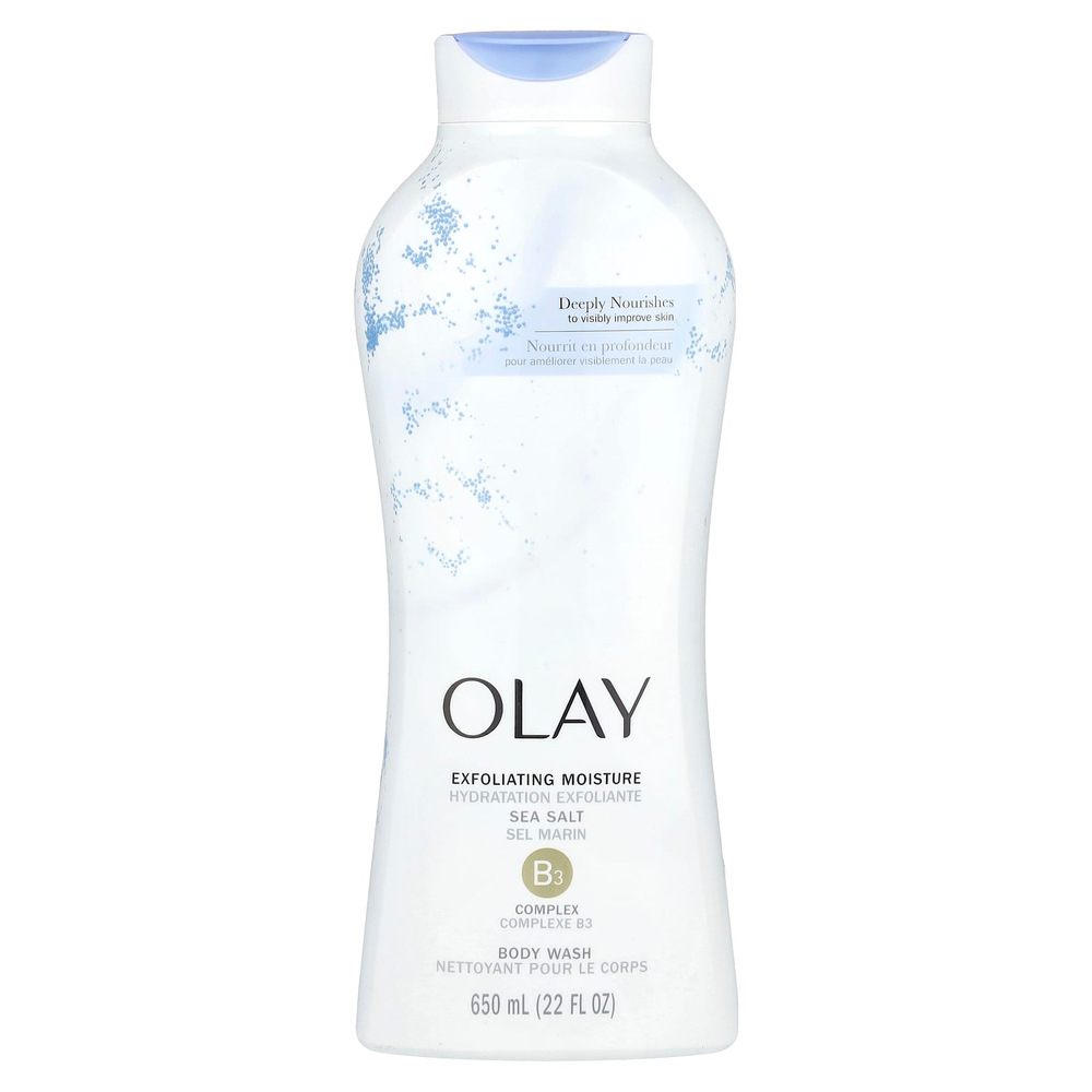 Olay, отшелушивающий увлажняющий гель для душа, морская соль, 650 мл (22 жидк. унции)