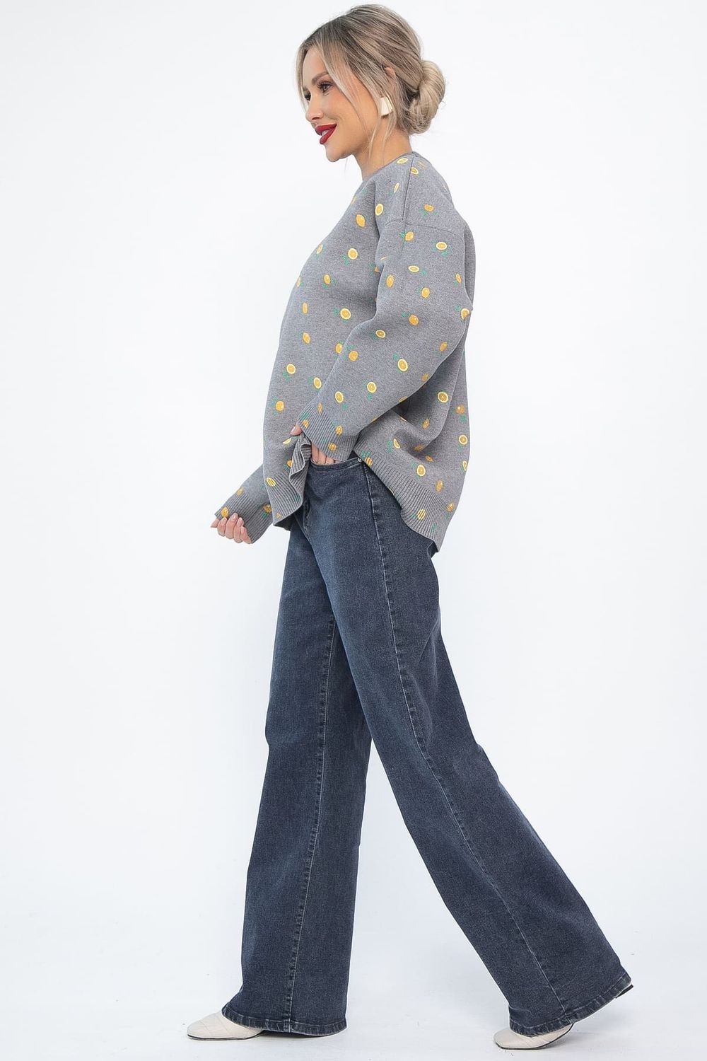 Свитер оверсайз Анита (серый) Б14759-1М LT Collection