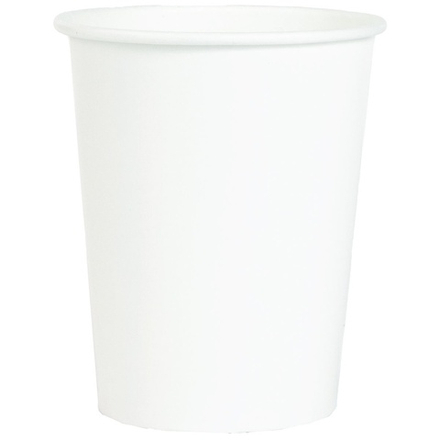 Стаканы бумажные в белом цвете, 250 мл, 6 шт
