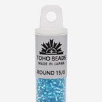 Японский бисер TOHO Round 15/0 (№23B), с внутренним серебрением, прозрачный