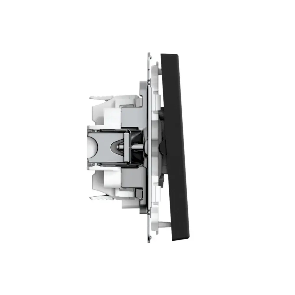 ARTGALLERY 2-клавишный ВЫКЛЮЧАТЕЛЬ ДЛЯ ЖАЛЮЗИ, 2х сх.4, 10А, механизм, быстрозажим. клем., КАРБОН