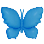Шар Фольгированный Бабочка неон голубая (Голубой)