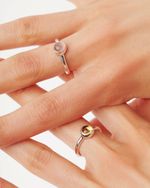 Кольцо Alpha c розовым кварцем