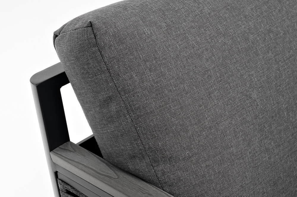 "Париж" угловой модульный диван, каркас из алюминия, цвет серый