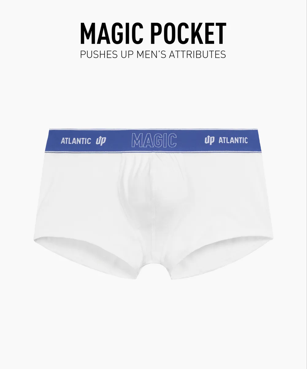 Мужские трусы шорты Atlantic, 1 шт. в уп., хлопок, белые, MH-1200