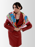 Платок «Матрёшки. Латинская Америка» 100% шёлк