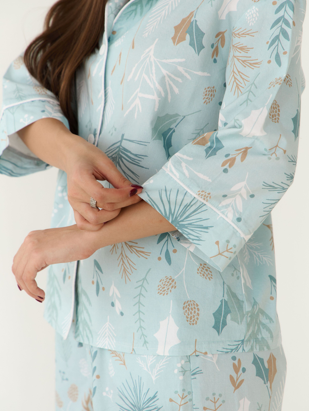 Рубашка сатин Зимний лес