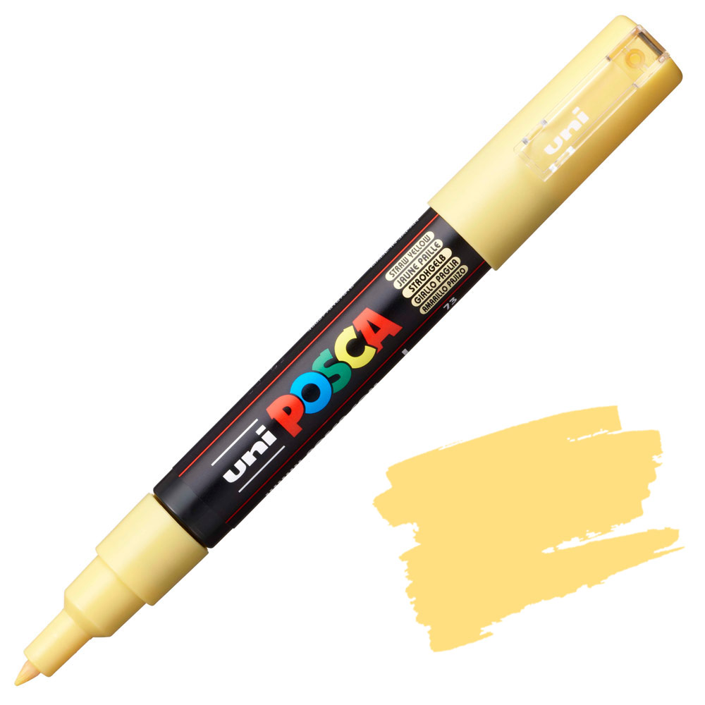 Маркер UNI POSCA PC-1M, 0.7 мм. Straw yellow