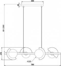 Подвесная люстра Freya Sepia FR5391PL-04CFL