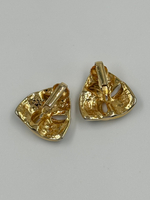 Клипсы с тёмно-синей эмалью