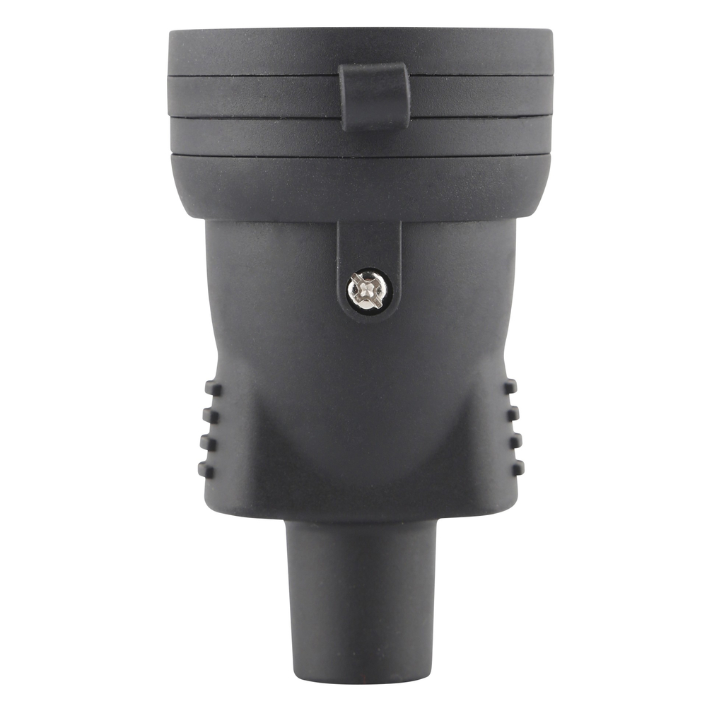 Розетка duwi c/з с крышкой IP44 каучук черная