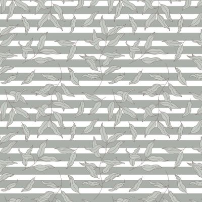 Серо-зелёные листья на полосатом фоне