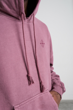 Худи Nothomme Monterest Vintage Washed Distressed Hoodie "Black Plum Purple Spot"