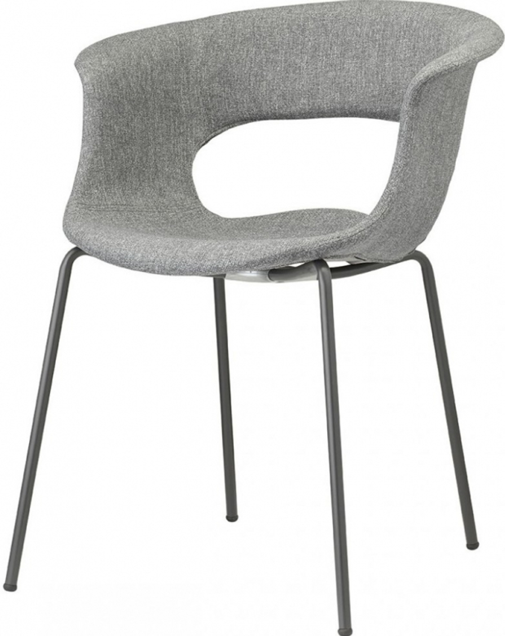 Кресло с обивкой Scab Design Miss B Pop coated steel frame, антрацит, серый