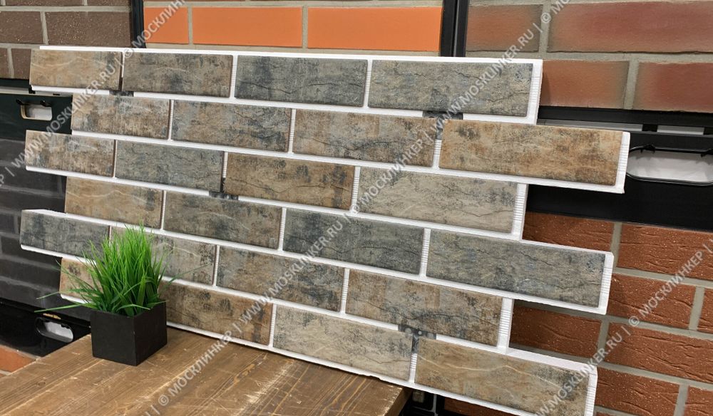 Клинкерная термопанель ППС Beryoza Ceramica Brick Wall Палевый 1040х510 мм