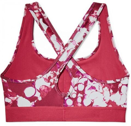 Теннисный бюстгальтер Under Armour Mid Crossback Print - impulse pink/impulse pink